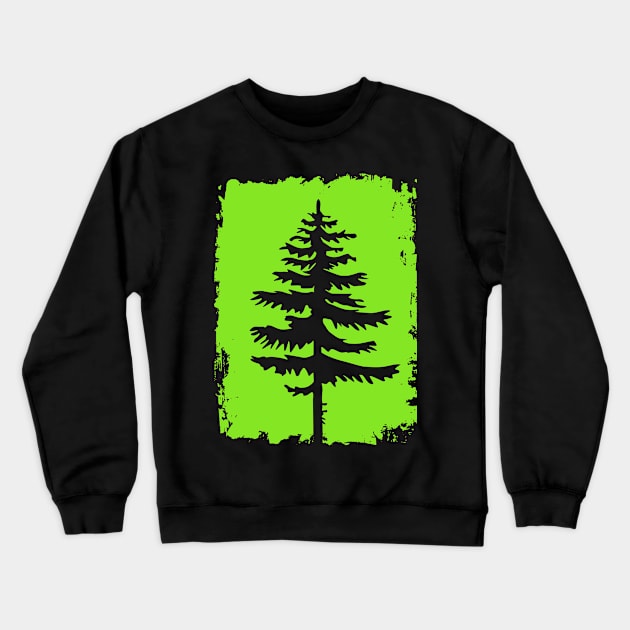 Conifer tree silhouette Crewneck Sweatshirt by PallKris